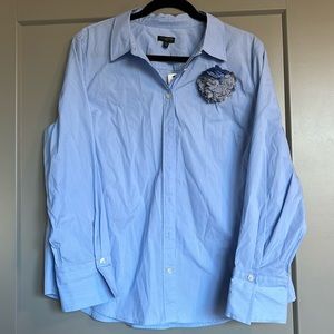 Talbots | Women’s Light Blue Collared Button Down Shirt- XLP